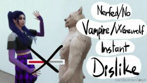 Sims 4 Mod: Nerfed/No Vampire/Werewolf Instant Dislike (Featured)
