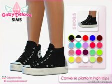 Chuck Taylor All Star Converse platform high top Sneakers for Sims 4