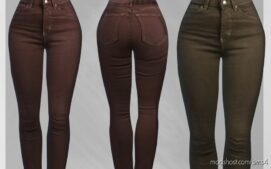 Sims 4 Female Clothes Mod: Casual Fitted Blouses & Gabardine Pants (Image #2)