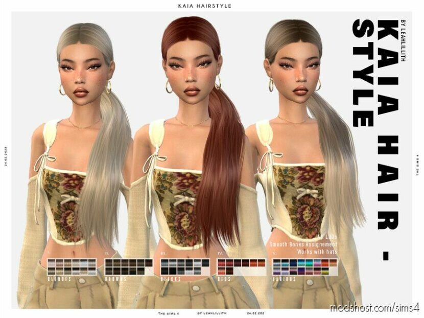 Sims 4 Female Mod: Kaia Hairstyle (Featured)
