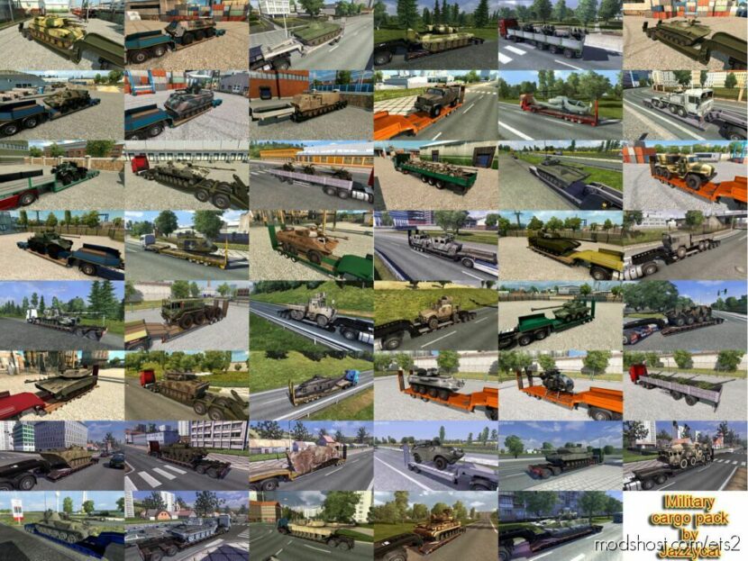 Military Cargo Pack By Jazzycat V6.7.2 for Euro Truck Simulator 2