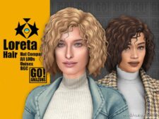 Loreta Hair for Sims 4