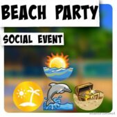 Beach Party Social Event for Sims 4