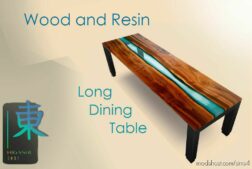 Sims 4 Object Mod: Wood and Resin Table Set (Image #8)