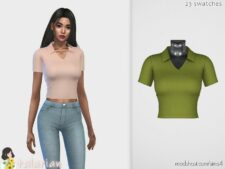 Margot T-Shirt With Collar for Sims 4