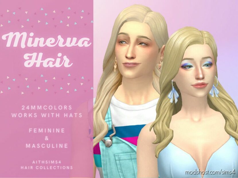 Minerva Hair F for Sims 4