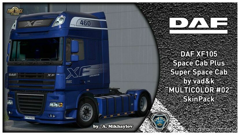 4K 8K DAF XF105 Multicolor #02 Skin Pack for Euro Truck Simulator 2