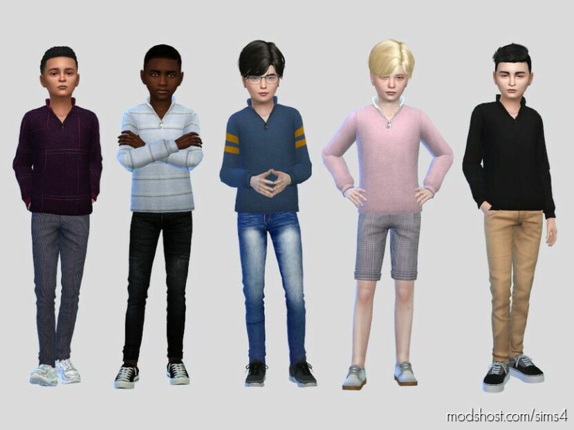 Long Sleeve ZIP Shirt Sims 4 Clothes Mod - ModsHost