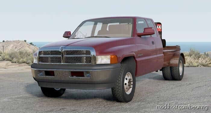 Dodge RAM 2500 4×2 Club CAB Flatbed Truck 2001 for BeamNG.drive