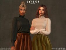 LORNA Sweater + Skirt for Sims 4