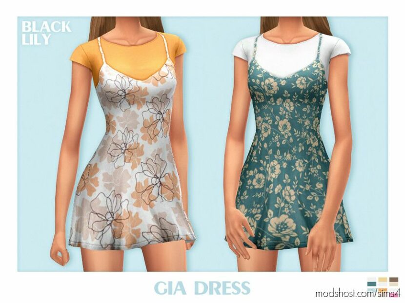 Sims 4 Elder Clothes Mod: Gia Dress (Featured)