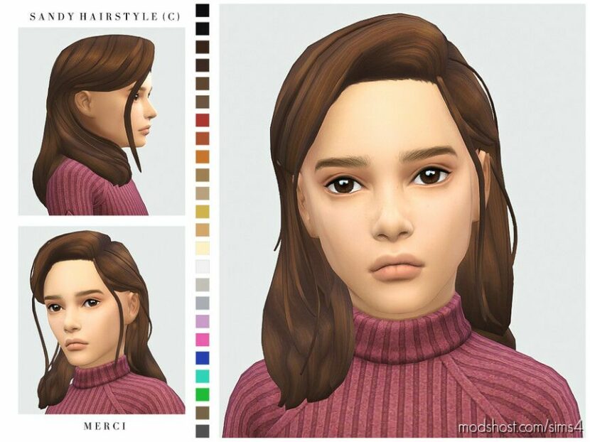 Sandy Hairstyle for Child for Sims 4