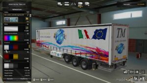 ETS2 Mod: skin for cabin DAF XG+ and trailer company TM global transport (Image #3)