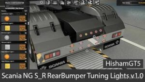 Scania NG S R Rear Bumper Tuning Lights for Euro Truck Simulator 2