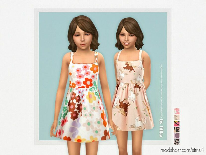 Fabienne Dress for Sims 4