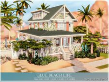 Blue Beach Life [No CC] for Sims 4