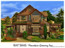 Mountain Greenery Inn [No CC] for Sims 4