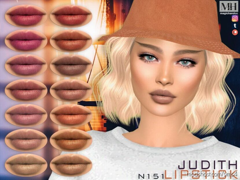 Judith Lipstick N151 for Sims 4