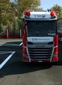 skin cabin DAF XG+ new red TM global transport by maury79 [1.46] for Euro Truck Simulator 2