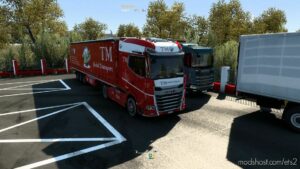 ETS2 Mod: skin cabin DAF XG+ new red TM global transport by maury79 1.46 (Image #2)