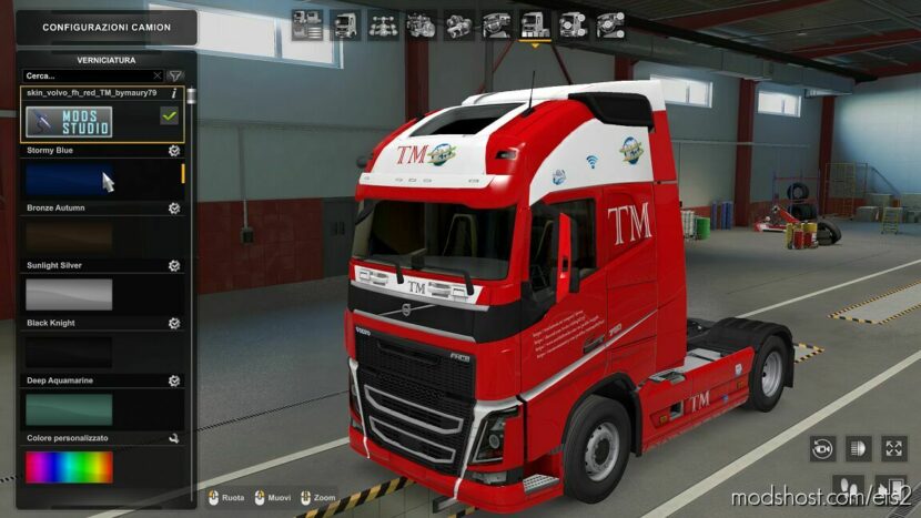 skin volvo FH red TM global transport by maury79 [1.46] for Euro Truck Simulator 2