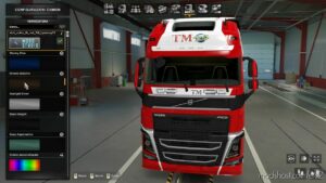 ETS2 Mod: skin volvo FH red TM global transport by maury79 1.46 (Image #2)