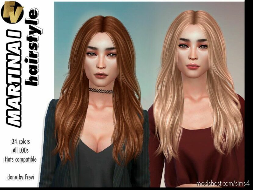 Martina Hairstyle for Sims 4