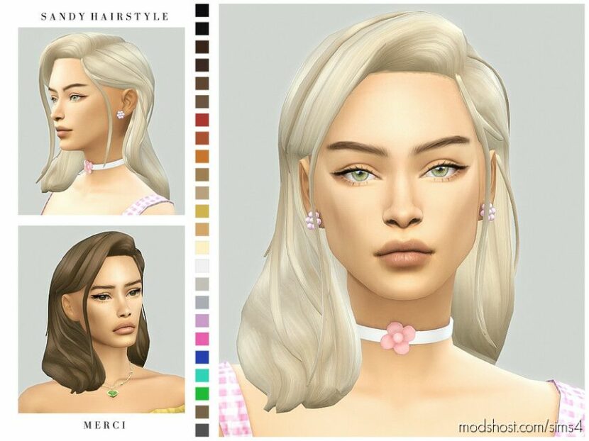 Sandy Hairstyle for Sims 4