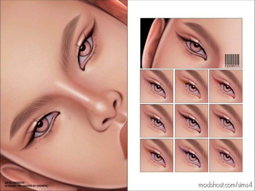 Basic Eyeliner N209 for Sims 4