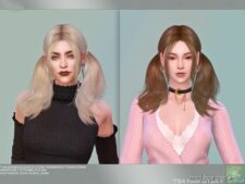 Pigtails Hairstyle – G124 for Sims 4