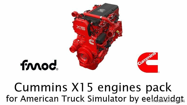 Cummins X15 Engines Pack By Eeldavidgt for American Truck Simulator