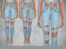 Kayla Jeans (Ripped) for Sims 4