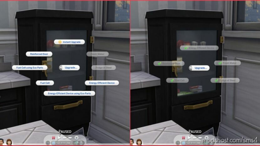 Instant Upgrade Objects for Sims 4