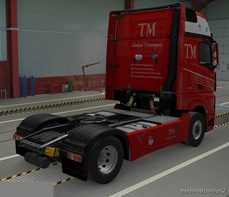 skin MERCEDES NEW ACTROS TM global transport by maury79 [1.46] for Euro Truck Simulator 2