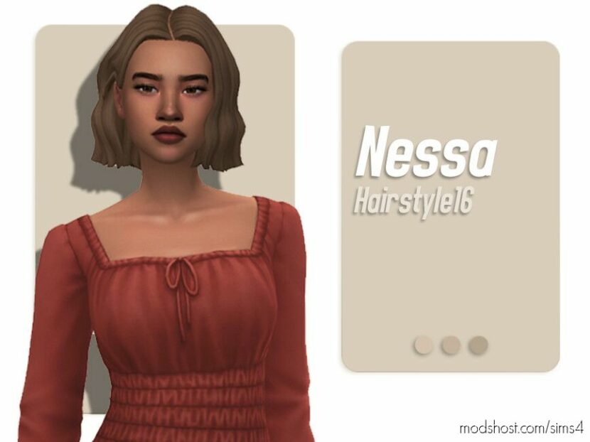 Sims 4 Female Mod: Nessa Hairstyle (Featured)