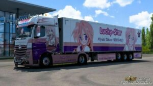 ETS2 Mercedes-Benz Mod: Mercedes Actros MP4 Miyuki Takara – Lucky Star Skin (Image #2)