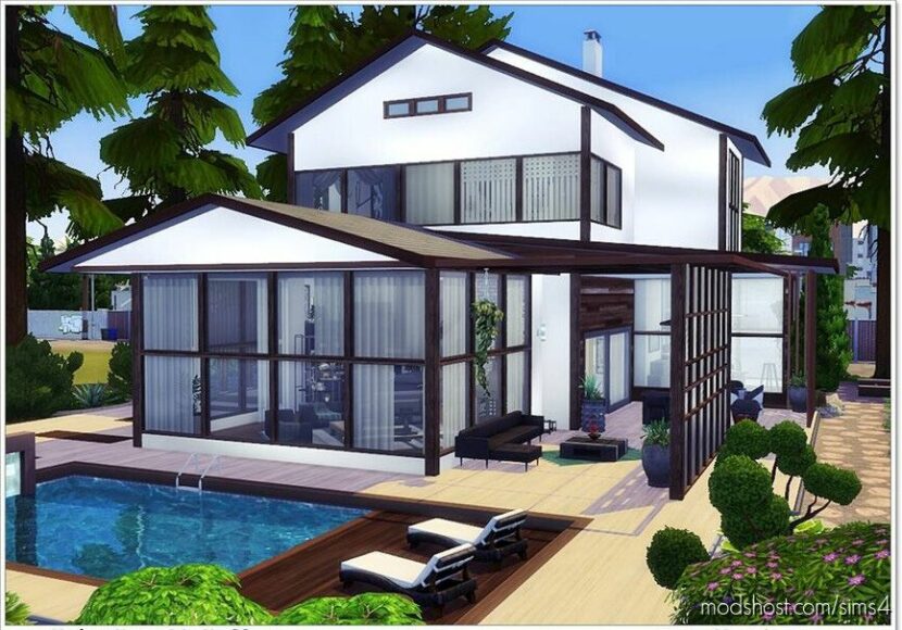 Modern House 24 [No CC] for Sims 4