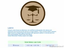 Lawyer Career for Sims 4