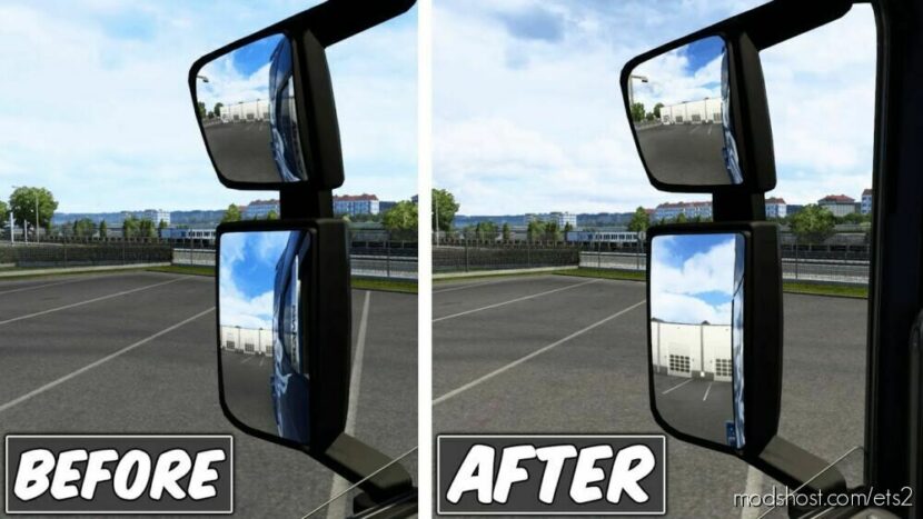 Fixed Mirror FOV for Euro Truck Simulator 2