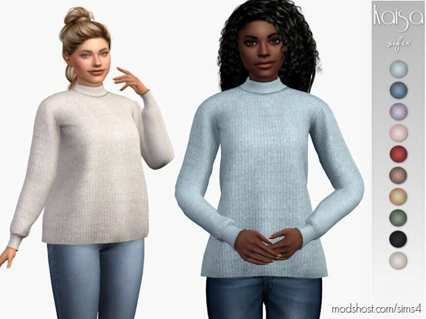 Kaisa Sweater Sims 4 Clothes Mod - ModsHost