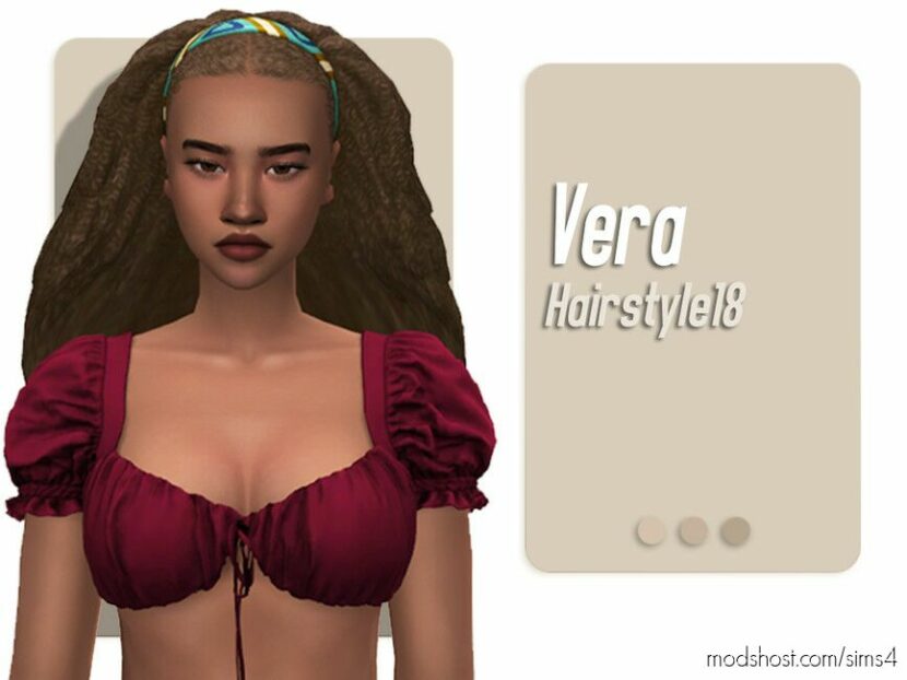 Sims 4 Female Mod: Vera Hairstyle (Featured)