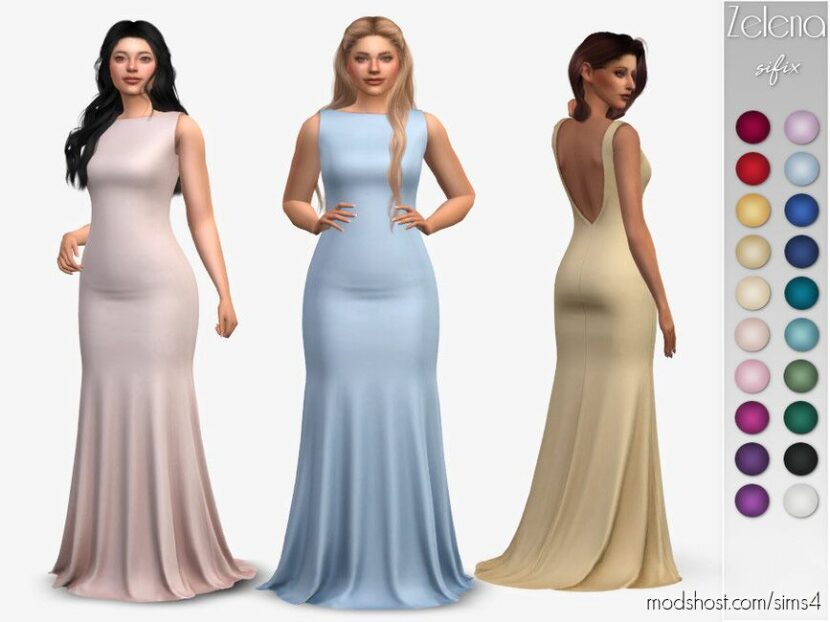 Zelena Gown for Sims 4
