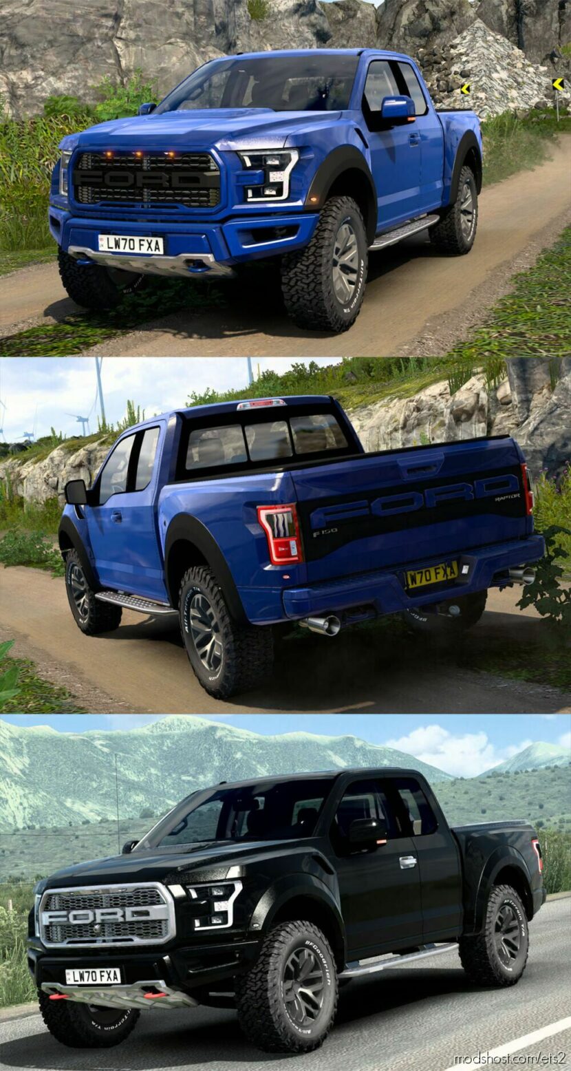 Ford F-150 Raptor 2017 V2.2 [1.47] for Euro Truck Simulator 2