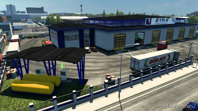 BIG GARAGE SKIN COMPANY BLUE TM Global Transport di maury79 [1.47] for Euro Truck Simulator 2
