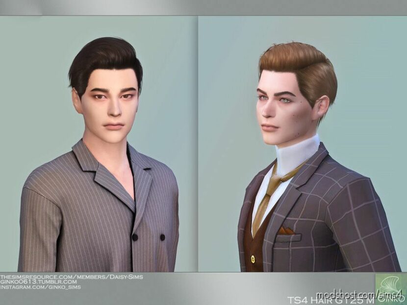 Slicked Back Hairstyle for Men for Sims 4
