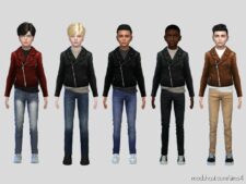 Sims 4 Teen Clothes Mod: Rohmer Jacket (Image #2)