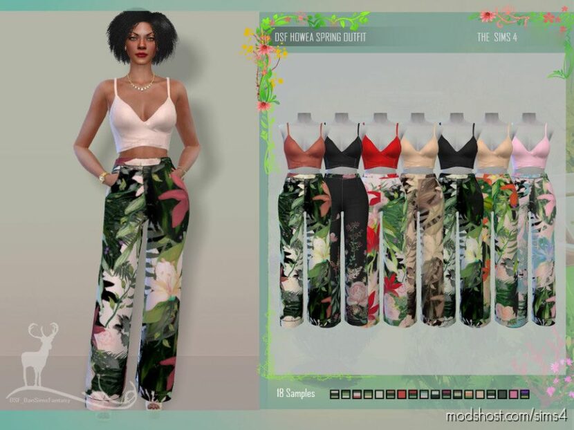 Sims 4 Elder Clothes Mod: Howea Spring Outfit (Featured)