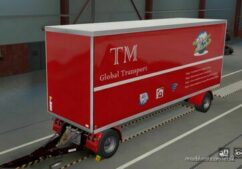 skin trailer TANDEM red TM Global Transport by maury79 [1.46] for Euro Truck Simulator 2