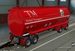 ETS2 Mod: skin trailer TANDEM red TM Global Transport by maury79 1.46 (Image #2)