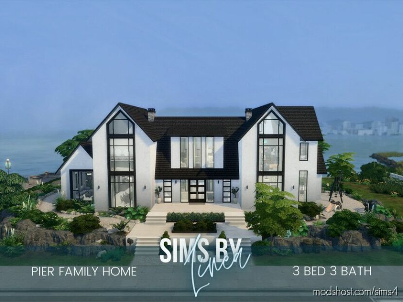 Pier Family Home [No CC] for Sims 4